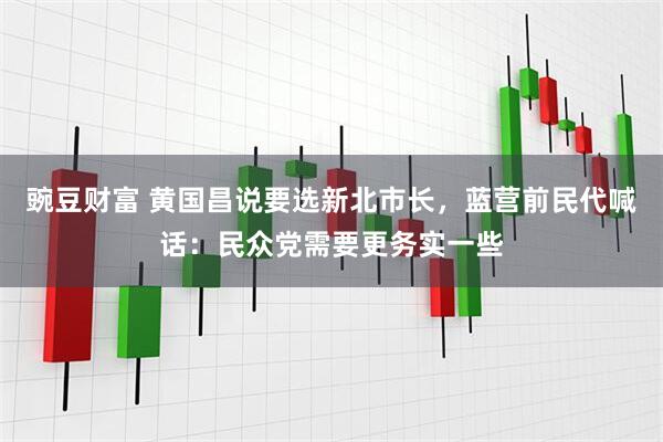 豌豆财富 黄国昌说要选新北市长，蓝营前民代喊话：民众党需要更务实一些