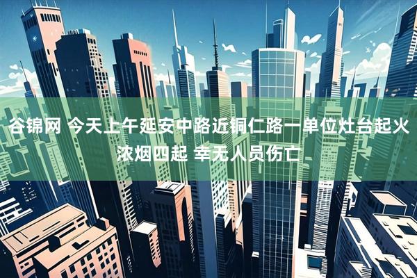 谷锦网 今天上午延安中路近铜仁路一单位灶台起火浓烟四起 幸无人员伤亡